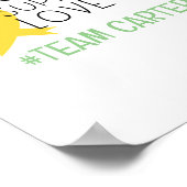 小児がん。#team名前プリントカスタムポスター ポスター (角)