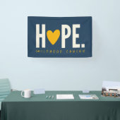 小児がんHOPE金ゴールドハートバナー徴候 横断幕 (トレードショー)