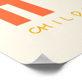 小児がんHOPE金ゴールドハートポスター徴候 ポスター (角)