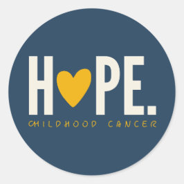 小児がんHOPE金ゴールドハートラベル ラウンドシール