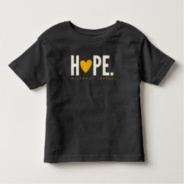 小児がんHOPE金ゴールドハート幼児Tシャツ トドラーTシャツ