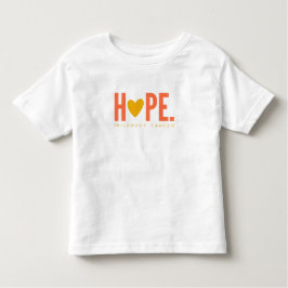 小児がんHOPE金ゴールドハート幼児Tシャツ トドラーTシャツ