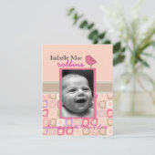 小児の両者出産の発表 案内状 (スタンド正面)