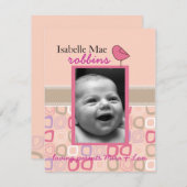 小児の両者出産の発表 案内状 (正面/裏面)