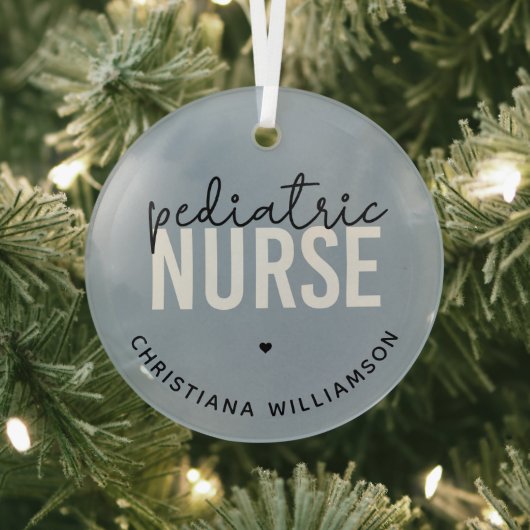 小児カスタムナースのナースの上昇 ガラスオーナメント (インサイチュ)