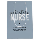 小児カスタムナースのナースの上昇 ミディアムペーパーバッグ (裏面)