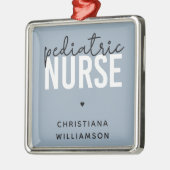 小児カスタムナースのナースの上昇 メタルオーナメント (左)