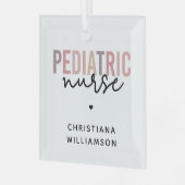 小児カスタムナースナース小児科ナース ガラスオーナメント (正面左)