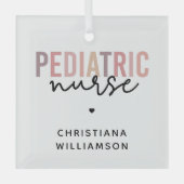小児カスタムナースナース小児科ナース ガラスオーナメント (正面)