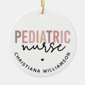小児カスタムナースナース小児科ナース セラミックオーナメント (正面)