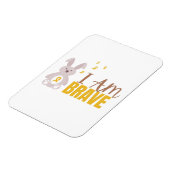 小児ガン。私は勇敢だ。フレックスフォトマグネット マグネット (左側)