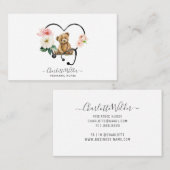 小児ナーステディベアフローラ聴診器 名刺 (正面/裏面)