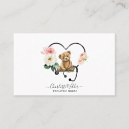 小児ナーステディベアフローラ聴診器 名刺