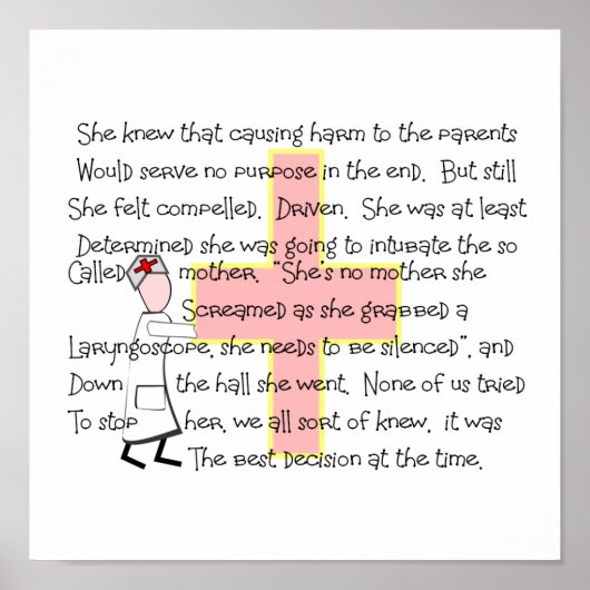 小児ナースポスター「親の挿管」 ポスター (正面)