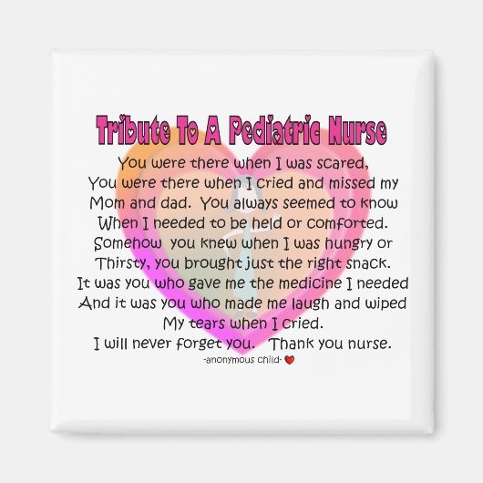 小児ナース献上品 マグネット (正面)