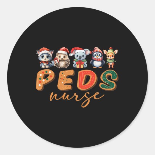 小児ナース生活看護PeteナースCookie Chr ラウンドシール (正面)