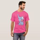 小児ナース練習者ベビーゾウ(ステット付) Tシャツ (正面フル)