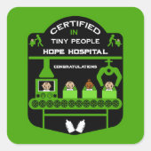 小児ナース鑑賞贈り物 スクエアシール (正面)