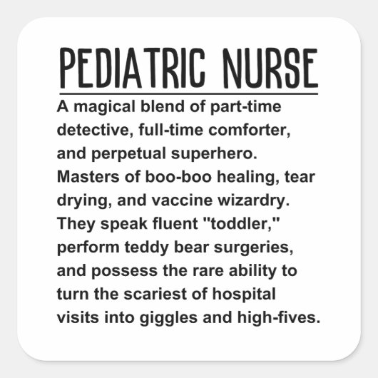 小児ナース スクエアシール (正面)