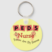 小児ナース「ベビーは私のビジネス」 キーホルダー (正面)