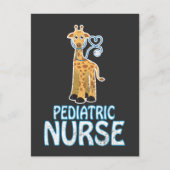 小児ナースRN小児科キリンの贈り物 ポストカード (正面)