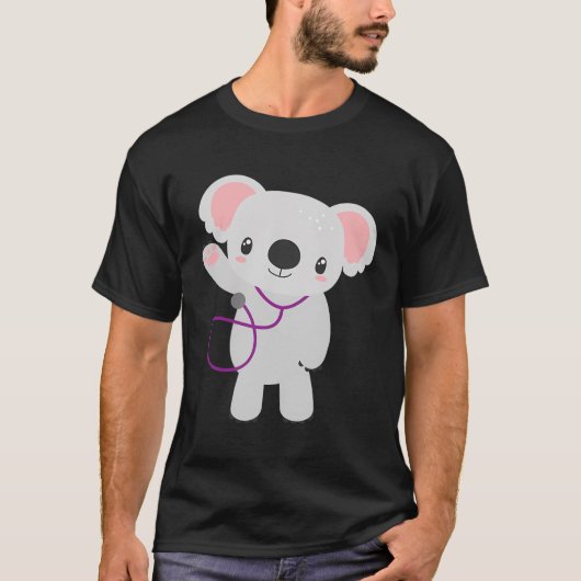 小児ナースRn Koala Bear小児科医 Tシャツ (正面)