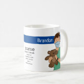 小児パーソナライズされたナース開業医 コーヒーマグカップ (正面右)