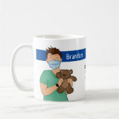 小児パーソナライズされたナース開業医 コーヒーマグカップ (左)