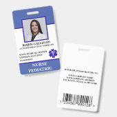 小児モダンナース病院気にの診療所ID バッジ (正面＆裏面)