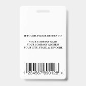 小児モダンナース病院気にの診療所ID バッジ (裏面)