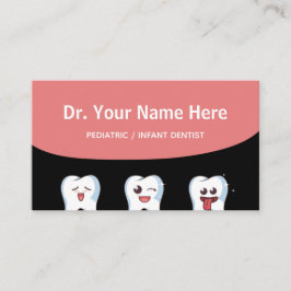 小児乳児歯医者キッズドクおもしろいター歯 名刺