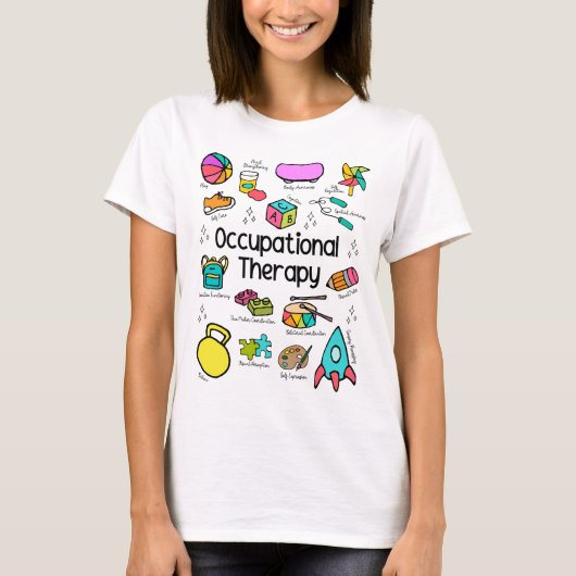 小児作業療法カラフルTシャツ Tシャツ (正面)