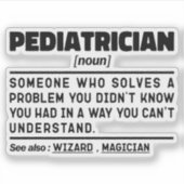 小児名詞おもしろいベビー医クール小児 シール (正面)
