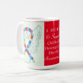 小児崩壊性障害(CDD)リボンマグカップ コーヒーマグカップ (正面左)