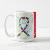 小児崩壊性障害(CDD)リボンマグカップ コーヒーマグカップ (左)