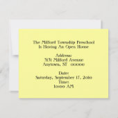 小児教育忙し児童招待状 招待状 (裏面)