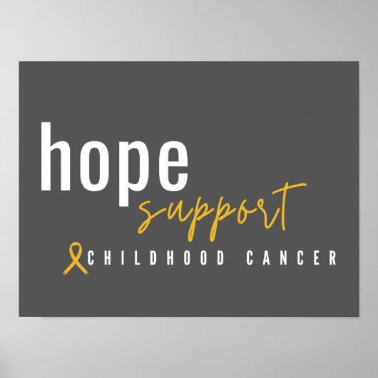 小児期がん希望の支援ポスター&プリント ポスター (正面)