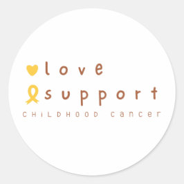 小児期がん愛支持ラベル ラウンドシール