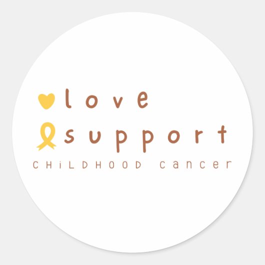 小児期がん愛支持ラベル ラウンドシール (正面)