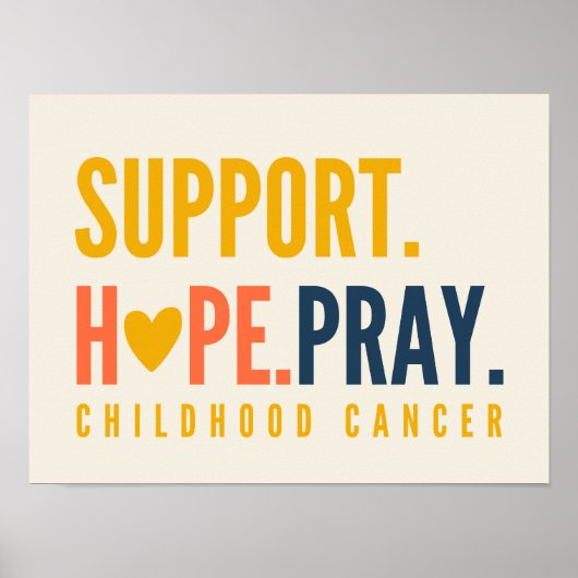 小児期がん支持希望のポ祈ースタープリント ポスター (正面)