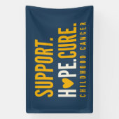 小児期がん支持希望の治療バナー徴候 横断幕 (縦)