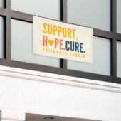 小児期がん支持希望の治療バナー徴候 横断幕 (ビルの外側)