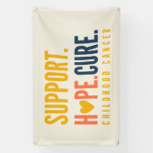 小児期がん支持希望の治療バナー徴候 横断幕 (縦)