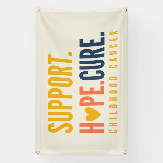 小児期がん支持希望の治療バナー徴候 横断幕 (縦)