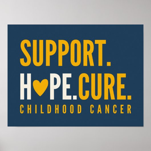 小児期がん支持希望の治療ポスタープリント ポスター (正面)
