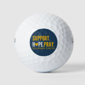 小児期がん支持希望の祈ゴフボール ゴルフボール (正面)