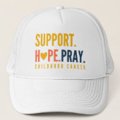 小児期がん支持希望祈帽子 キャップ (正面)