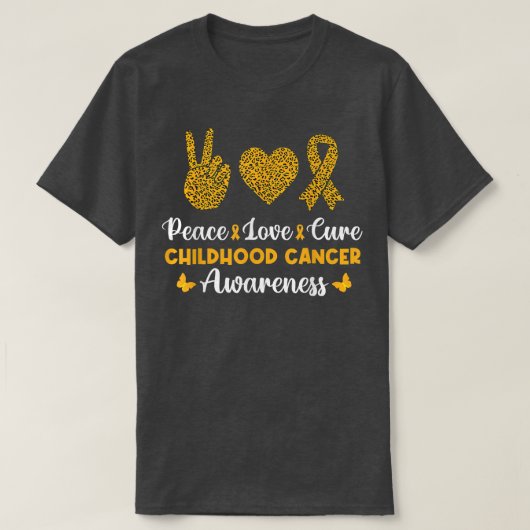 小児期がん生存者小児科サポート Tシャツ (デザイン正面)