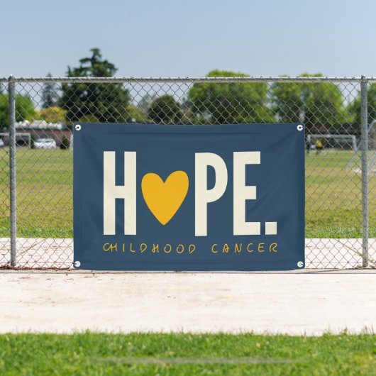 小児期がんHOPEハートバナー屋外標識 横断幕 (インサイチュ)