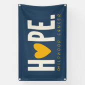 小児期がんHOPEハートバナー屋外標識 横断幕 (縦)